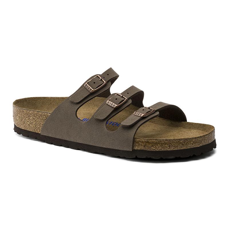 Birkenstock Soft Footbed Birkibuc Florida Dame Beige | DK 45ZUT